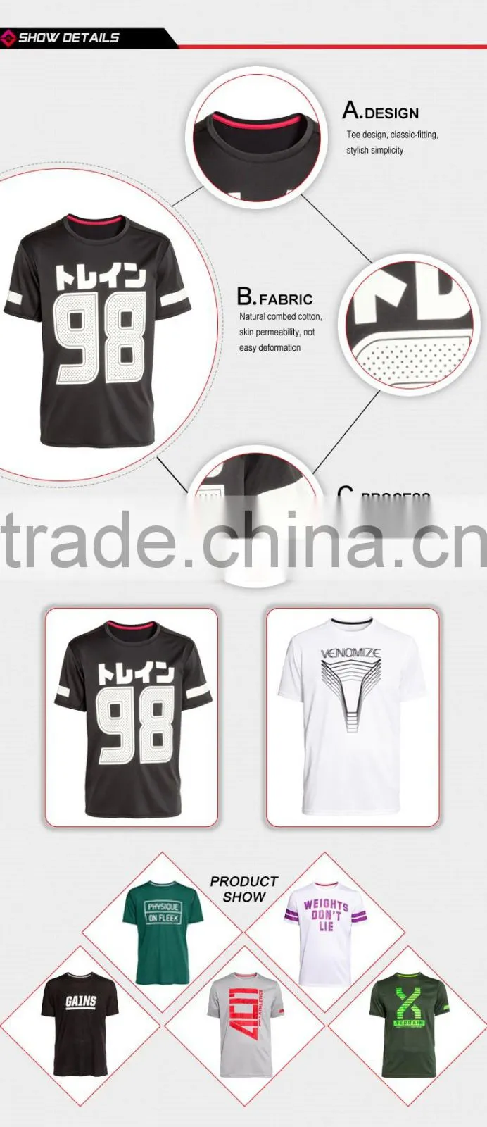 NEW Apparel Factory Wholesale Clothes Plain Sports Mens t shirt Nights Lights Training Running Men's shirts