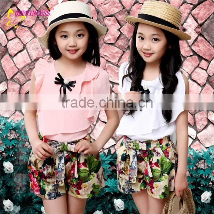 large stock princess dress two Piece suit for children casual girl dresses