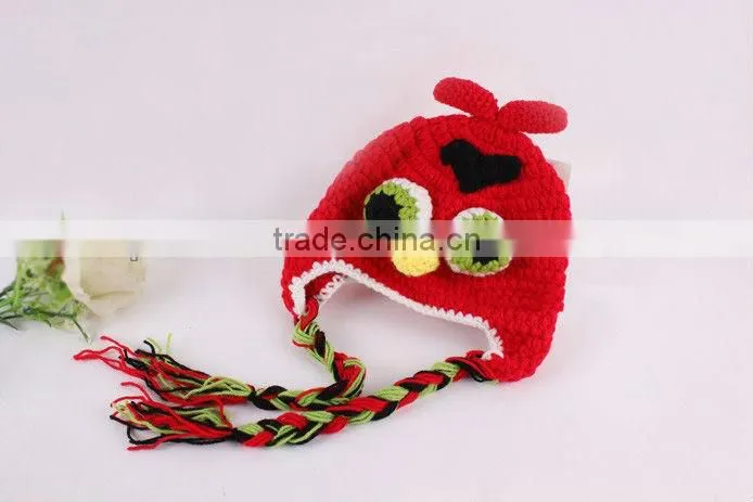 Cute Bird Handmade Baby Crochet Hat Fashion Animal Knitting Earflap Hat