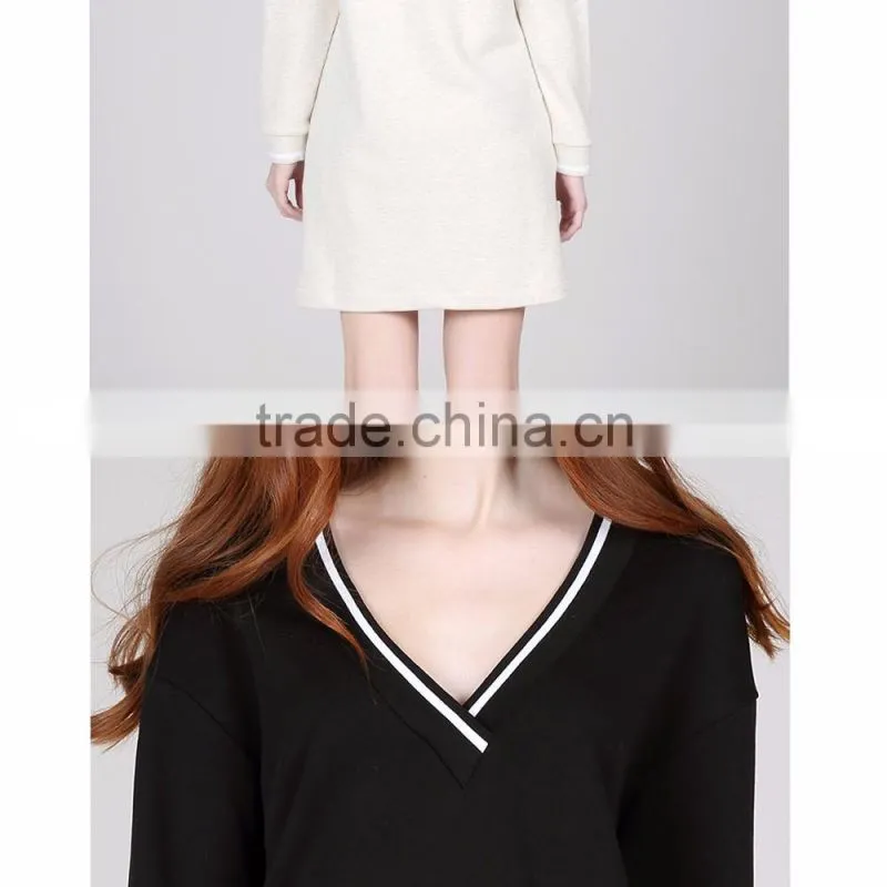 long sleeve casual summer women dress cotton