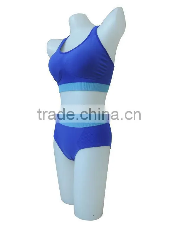 nice quality new style seamless woman underwear ladies sport bra & panty