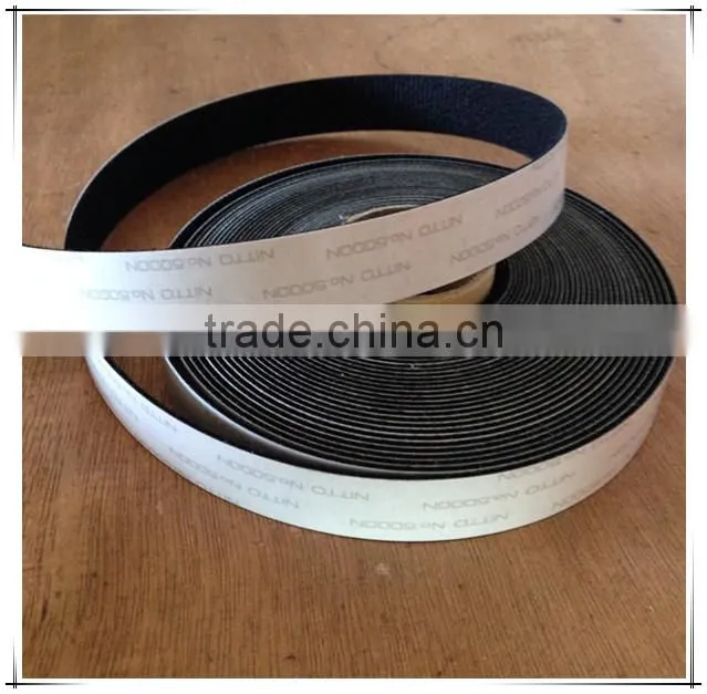 Double sided adhesive hook and loop Tape with Nitto 500 adhesive