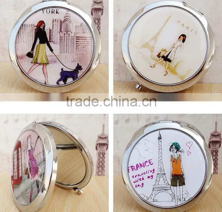 Double-sided Folding/Compact/Pocket/Make Up/Purse/Cosmetic Mirror