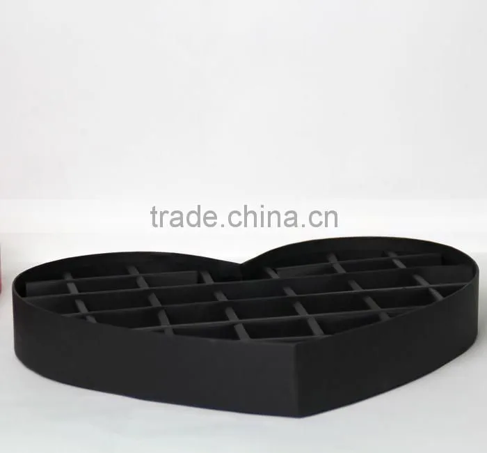 Sweet Bowknot Lower Price Luxury Paper Gift Packaging Heart Shaped Chocolate Box w/ Dividers,Caja de Bombones Corazon