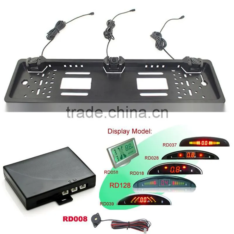 3 Mins Installation European License Plate Rear Parking Sensor Buzzer Alarm