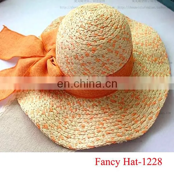 Custom Beautiful Raffia Straw visor hat cheap wholesale