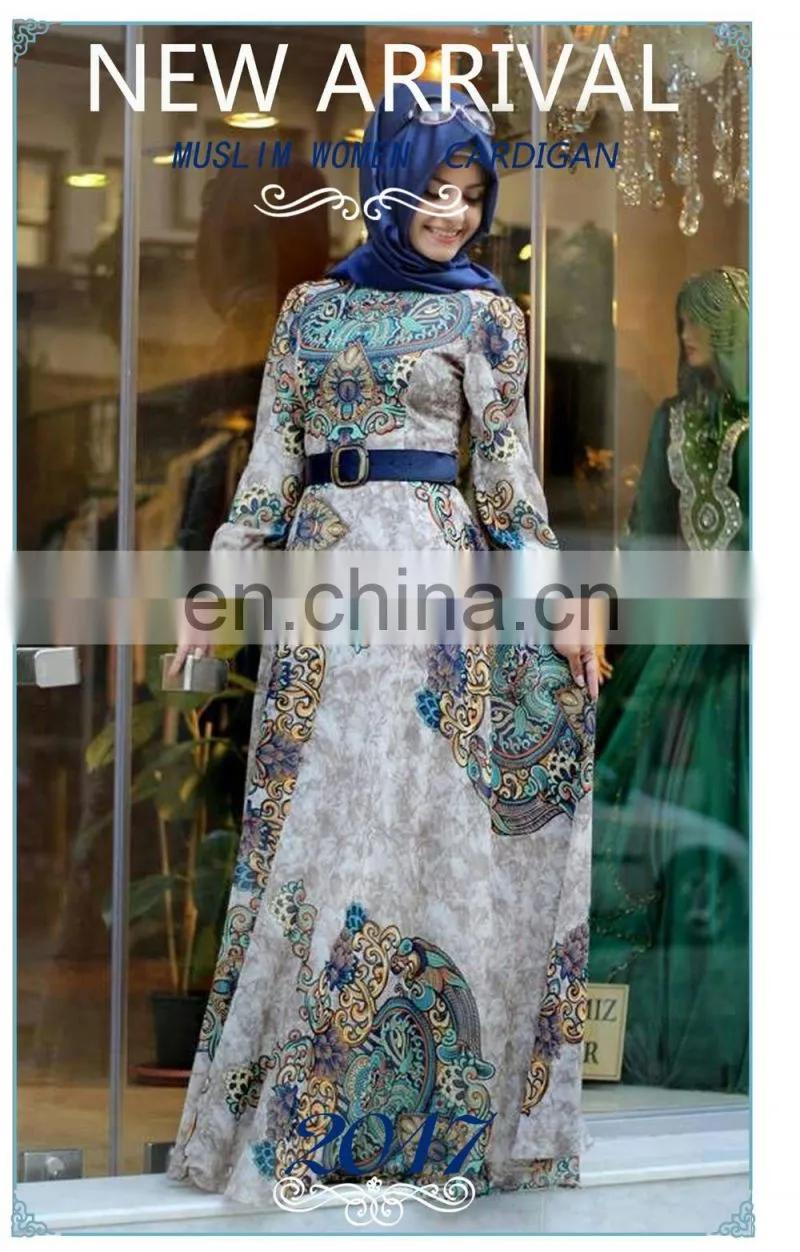 Latest Fashion Muslim Swimwear Two Pieces Women Lycra Material Floral Printed Navy Swimsuits With Hat Full Cover Swimsuit