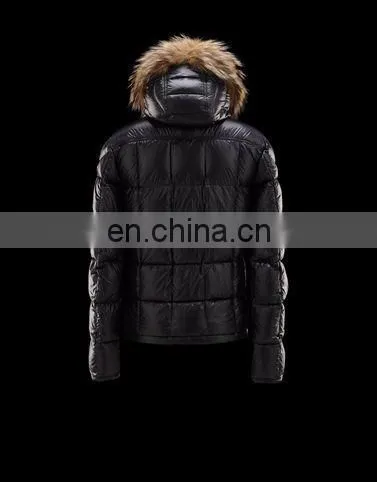 men artificial down jacket with fake fur