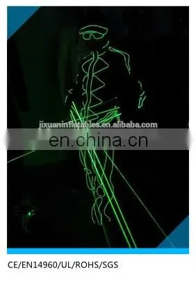 RGB el wire dance costume el wire glasses with green color laser gloves