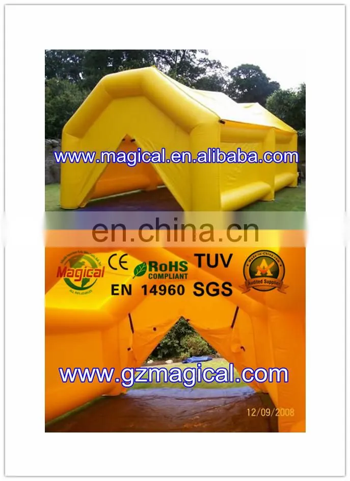 yellow storage inflatable tent/ inflatable garage tent/ storage shed tent