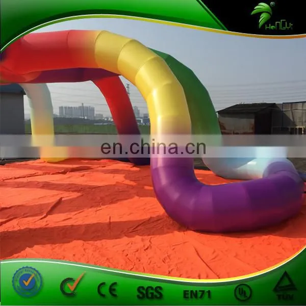 2016 New Products Giant Rainbow Inflatable Tangle Sculpture For Exhibition, Custom Inflatable Tent