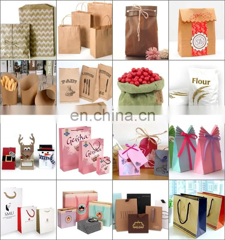 Cheap kraft paper bag, Die cut paper bag, Cosmetic craft paper bag with famous brand