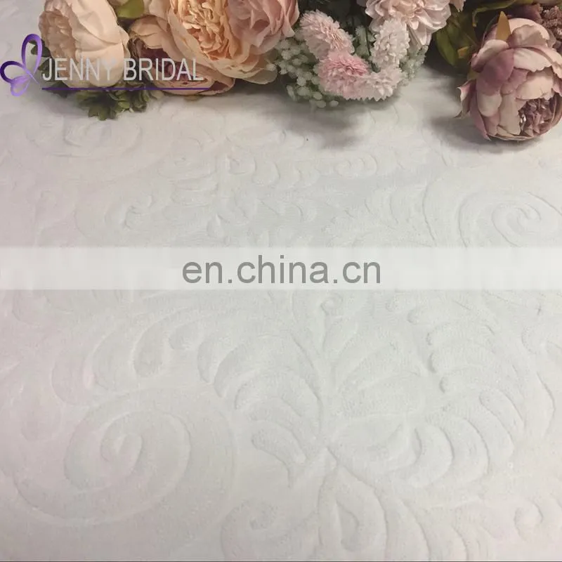 TC188B white 90 linen tukish sequin fabric table cloth