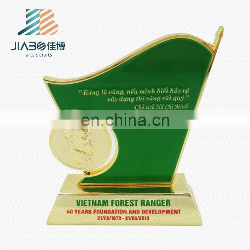 high quality blue colors paint metal trophy cup