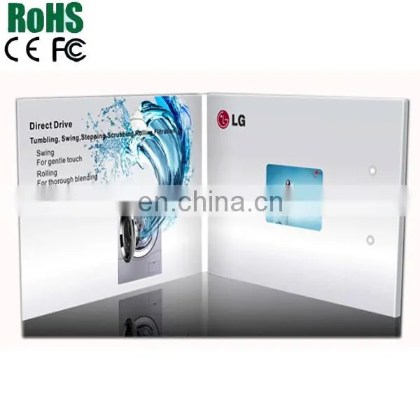 A4 Lofty customizd company annual advertise LCD greeting card