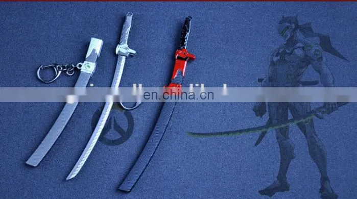 OW overwatch genji game cosplay knife keychain,movie star metal keychain