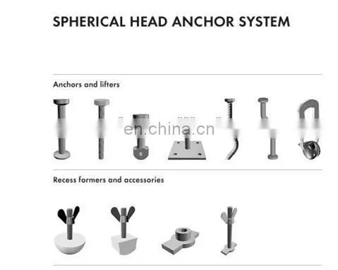 spherical head foot lifting anchor T anchor