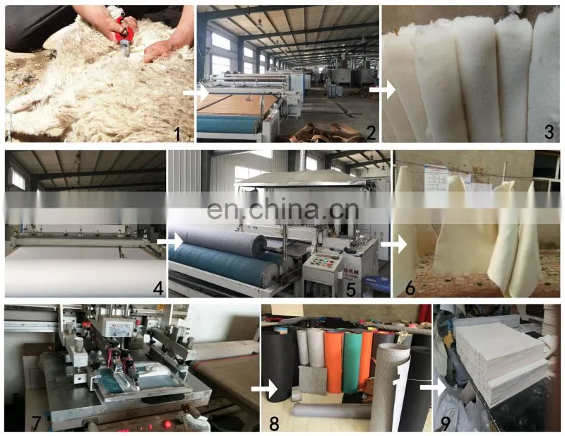 Customized wool felt strip