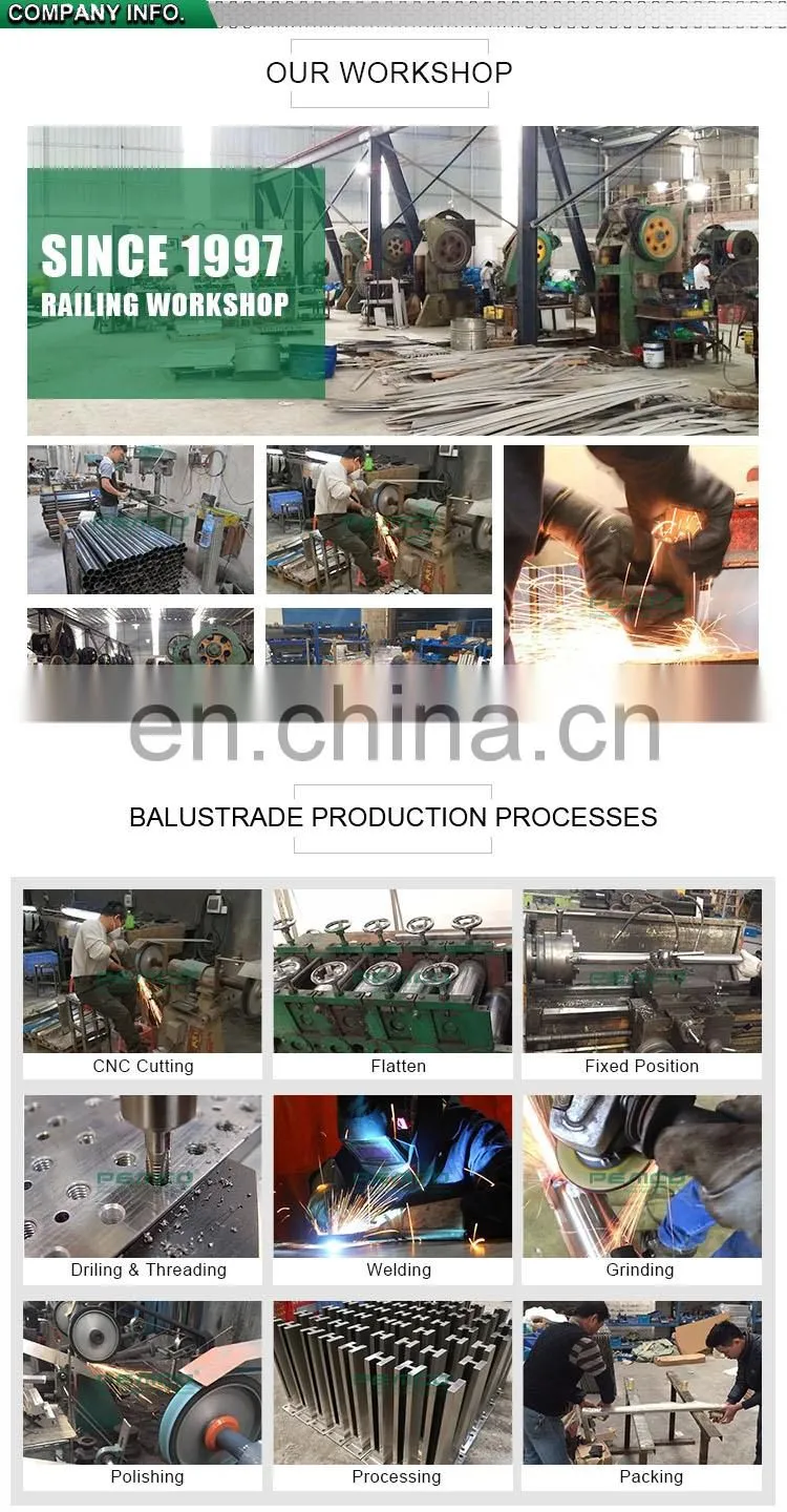 Project Railing Factory Residential Building Balustrades Handrails Design Stainless Steel Glass Railing