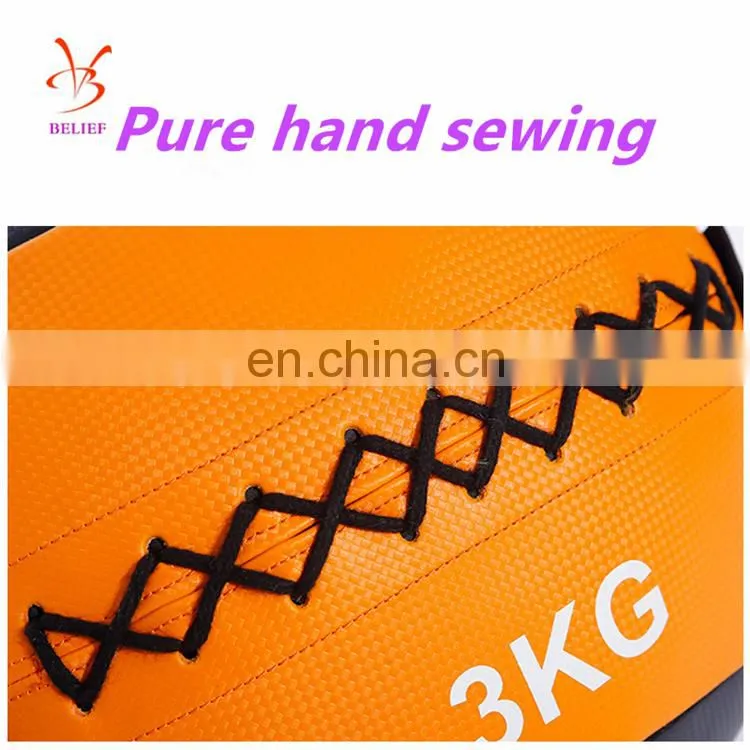 Factory direct gym PU leather custom medicine ball