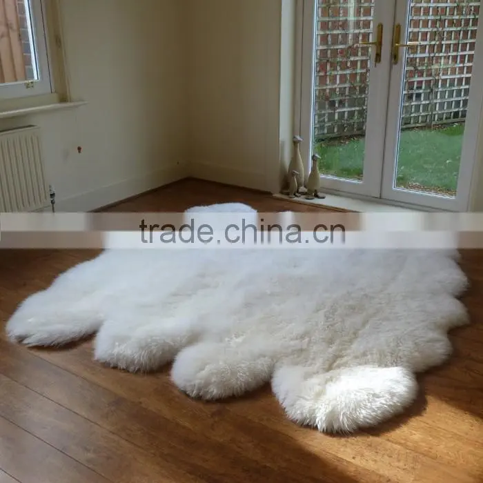 hot sale sheepskin fur trim rug