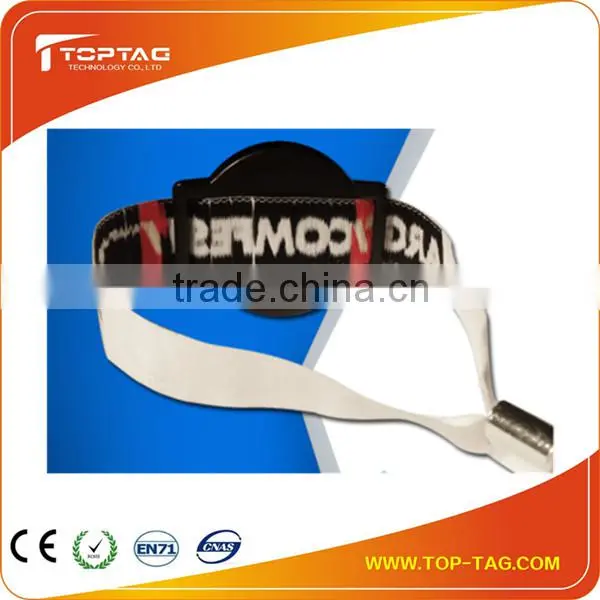 Soft ultralight rewritableRFID fabric wristband for shows