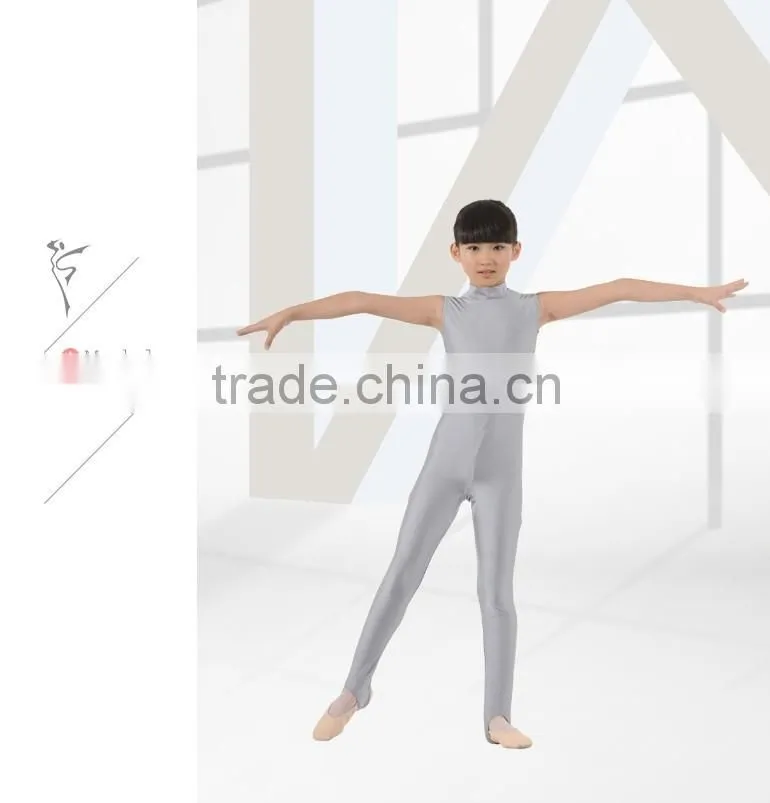 Dansgirl Turtle Neck Sleeveless Dance Bodysuits Gymnastics Tights Kids