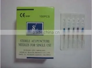 Silver handle Acupuncture Needles with tube CE & ISO