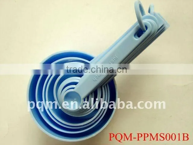 Multi-funtion 10 pcs blue PP plastic measuring spoons