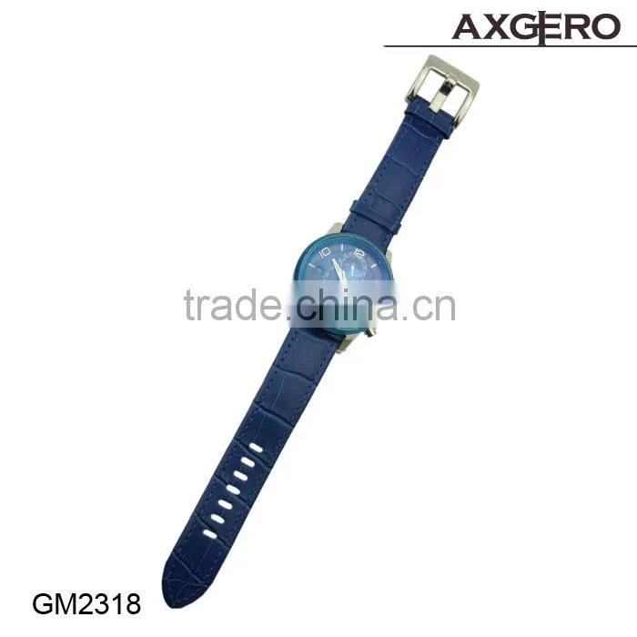 2015 new arriving geneva quartz watch japan movt leather strap watch charm watch