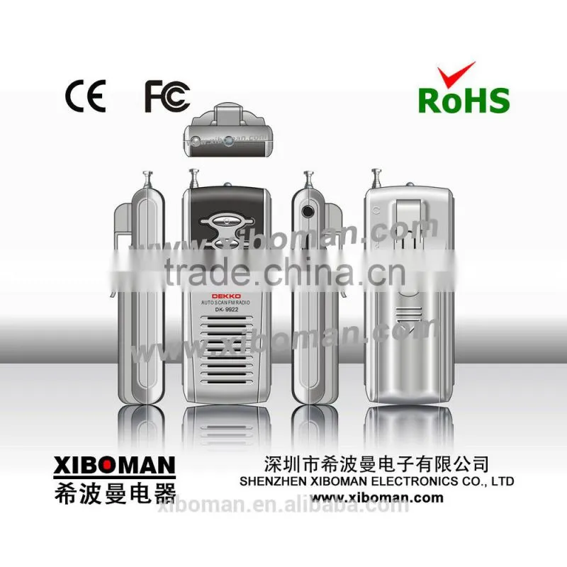 DK-9922 abs plastic fm auto scan radio