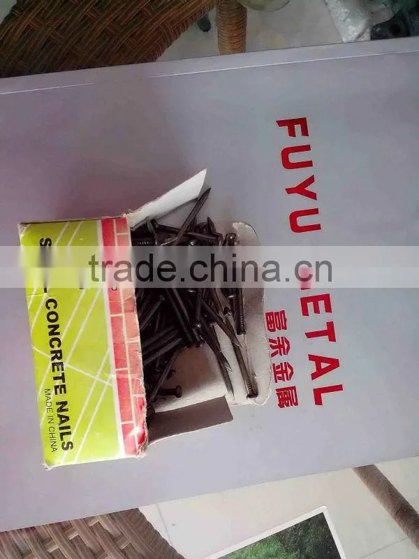 black/galvanized grooved concrete nails
