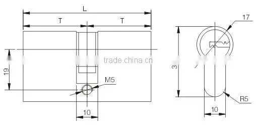 Door handle lock core SX-01