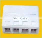 4 ports surface mount box with keystone jack