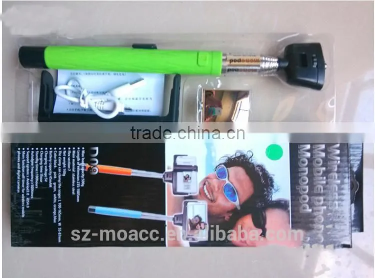 2015 best selling Handheld wireless Monopod with Mirror