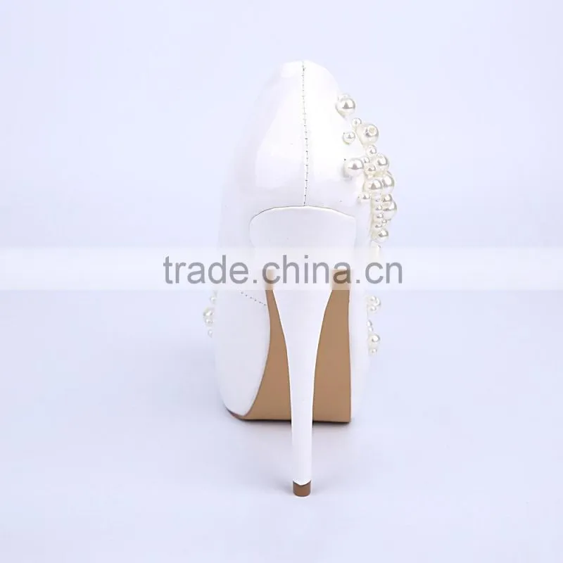 Wedding shoes sky-high round toe platform girl high heels women pumps shoes
