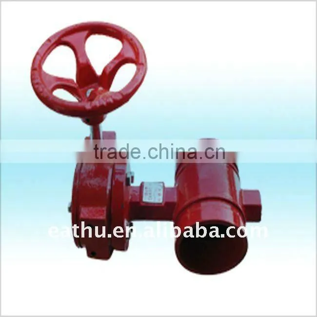 Grooved butterfly valve