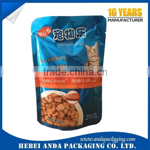 New product animal feeds cat food stand up pouch bag / dog food packaging bag