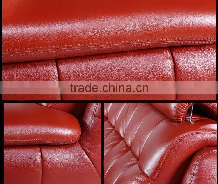 2014 new red leather sofa italian
