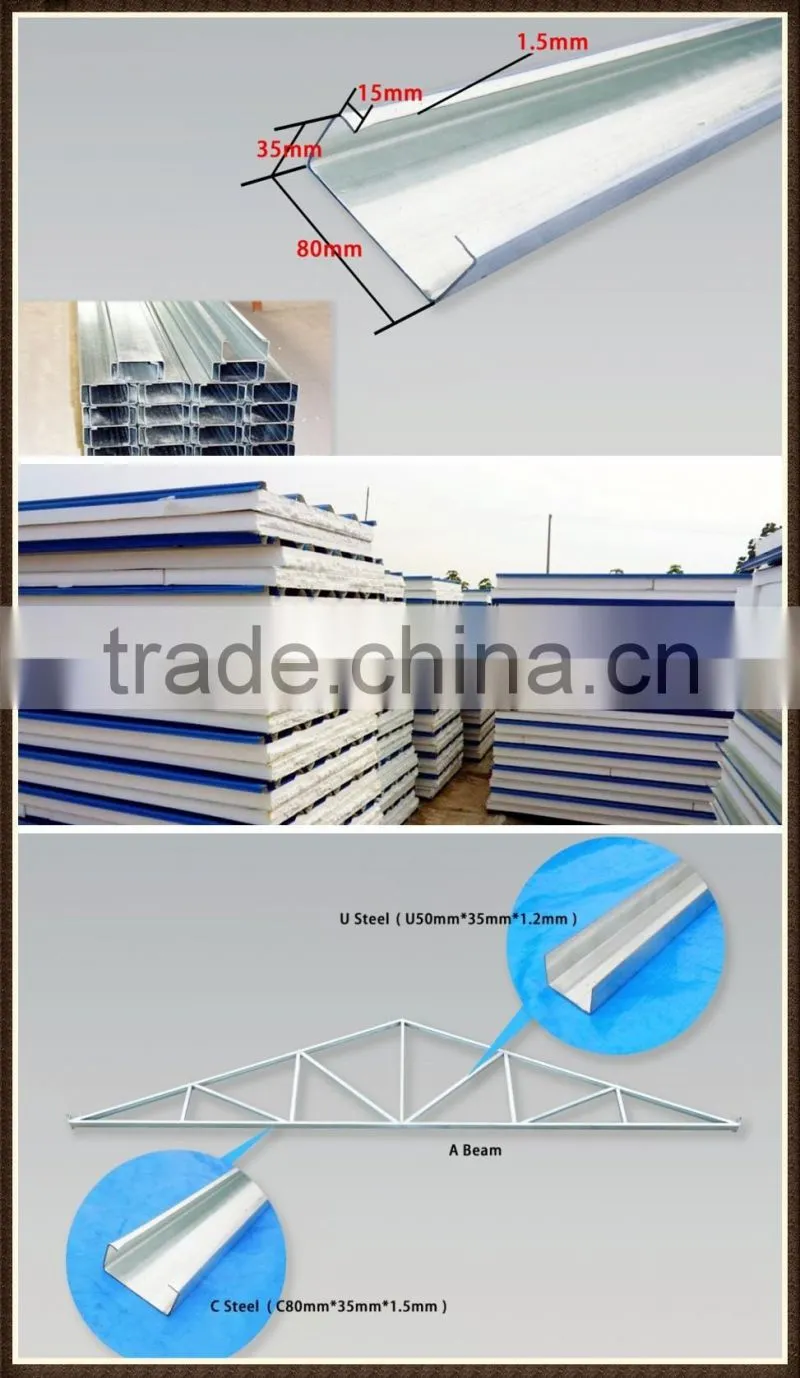 Well Designed High Quality Low Price EPS Sandwich Panel Prefabricated Classrooms for Kids