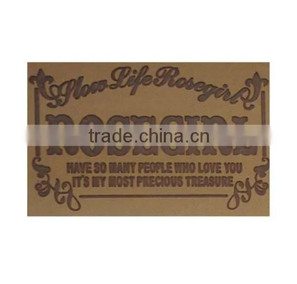 dongguan high quality custom leather label