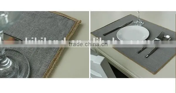 new design Elegance Handmade Solid Placemat Wholesale fabric placemat