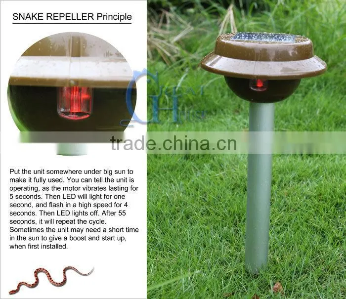 Hot sell solar powered vibration snake trap in pest control GH-318