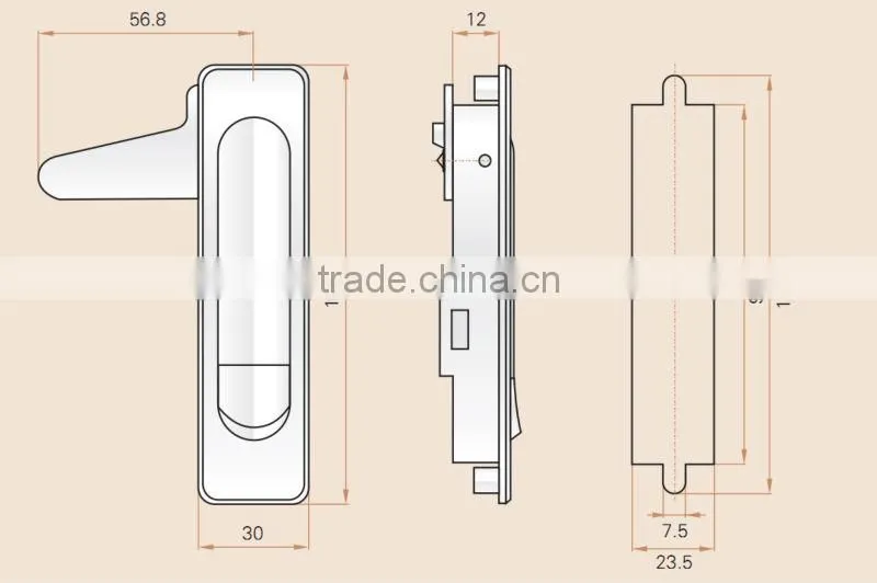 SAIP/SAIPWELL 2014 New Product Industrial Stainless Panel Lock With Keys Electronic Key Cabinet Lock