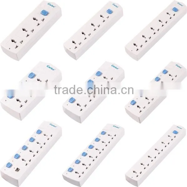 6 gang universal muti switch plug socket