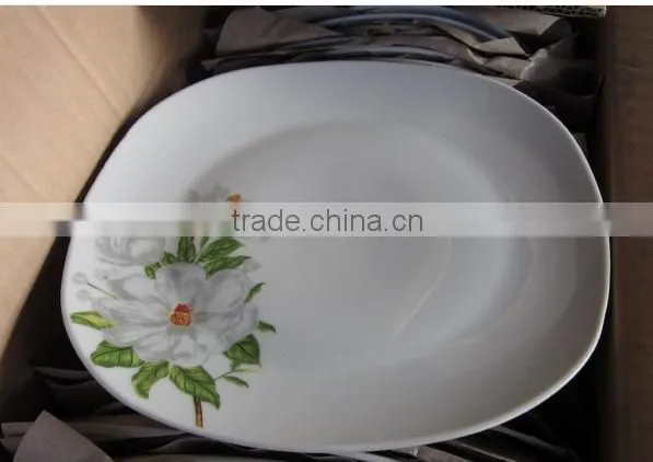 ceramic square plate,bulk white dinner plates,square shape dinner plates