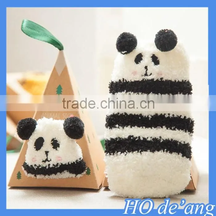 Silicone non-slip baby socks embroidery three-dimensional cartoon coral velvet gift box baby socks floor socks MHo-199