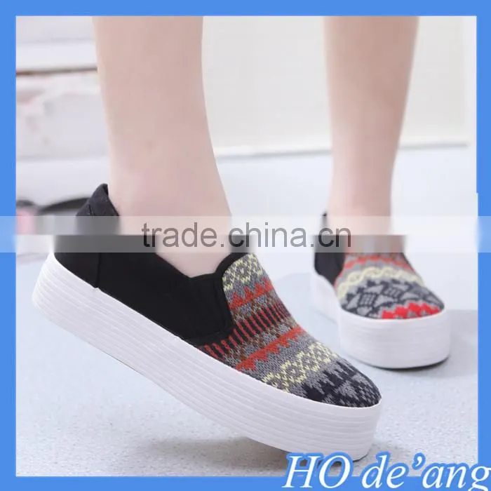 Hogift 2016 hot selling women canvas shoes white casual girls shoes wholesale MHo-182