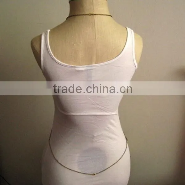 Chevron Gold Bar Body Chain Harness
