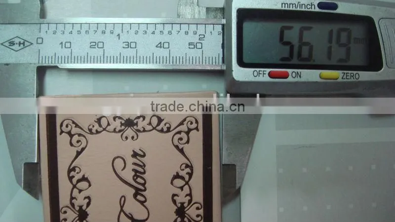 engraved decorate garment brown leather patch